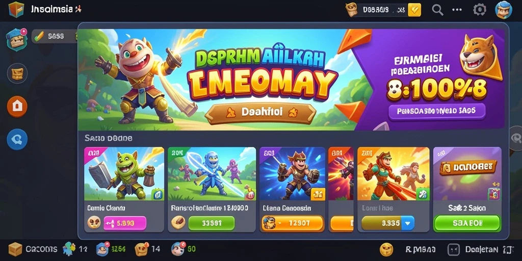 Tampilan level yang menakjubkan dan berwarna-warni.