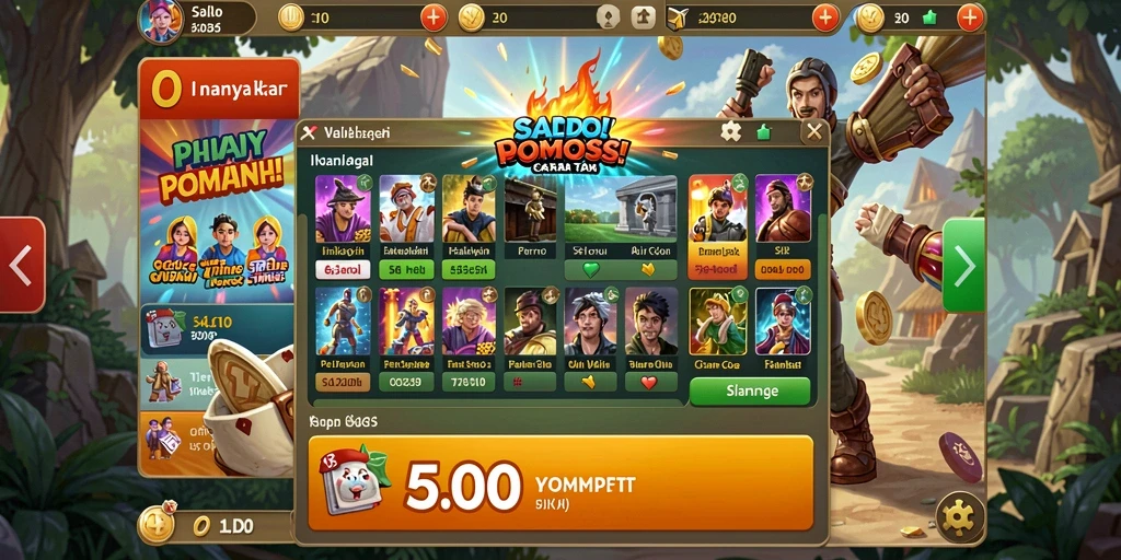 Tampilan awal game yang menarik dan user-friendly.