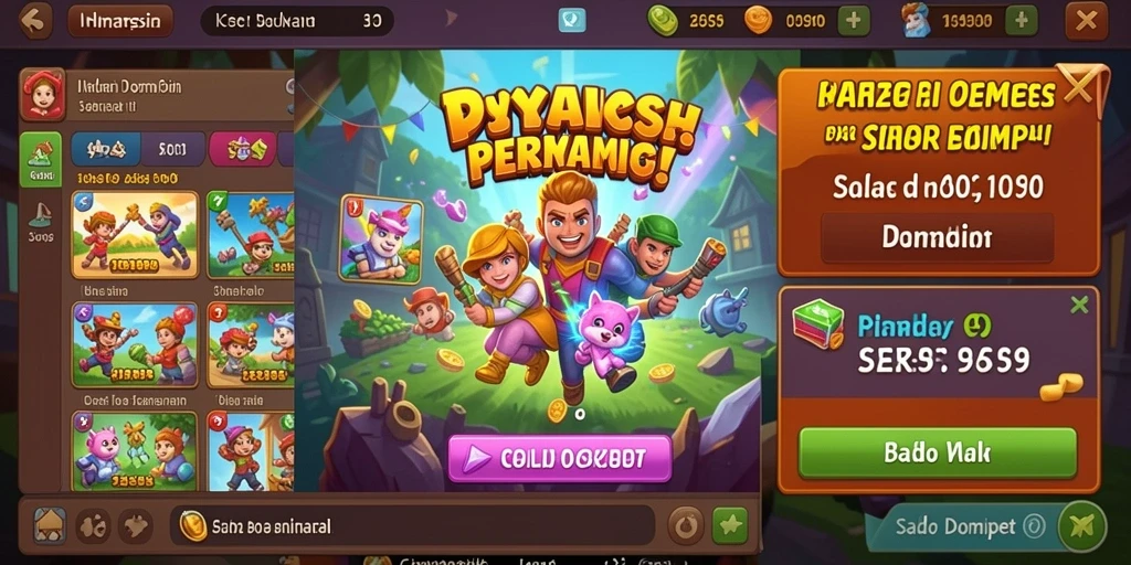 Screenshot menunjukkan karakter dengan desain menarik.