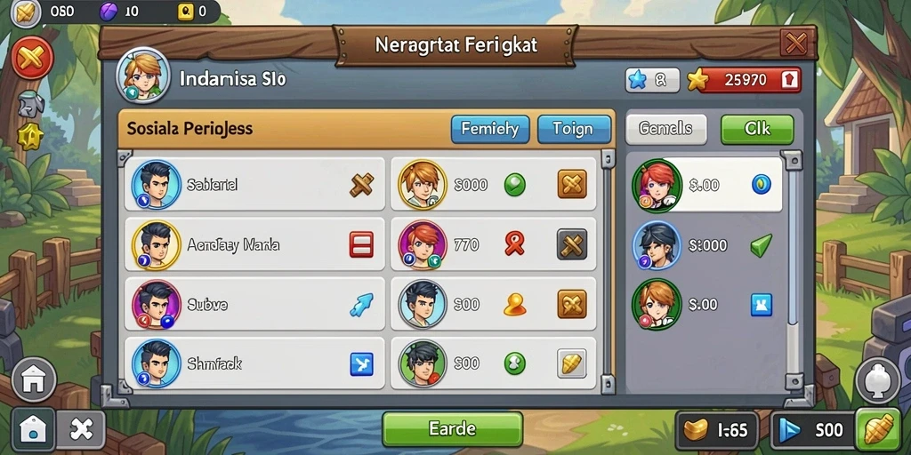 Tampilan menu utama yang menarik dan mudah dinavigasi.